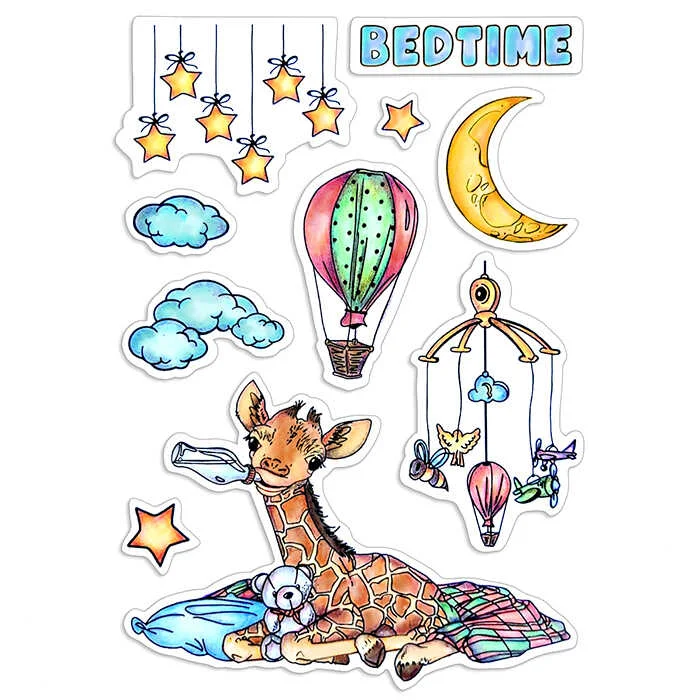 CLEAR STAMP bedtime  DIY Scrapbook Card album paper craft silicon rubber roller transparent stamps 3304