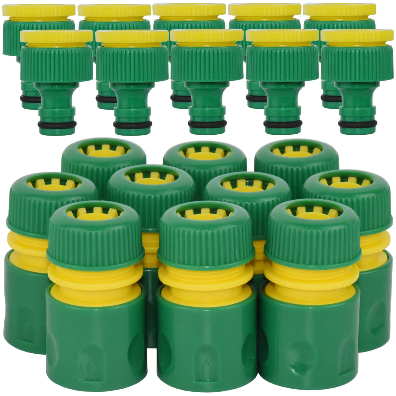 KESLA 1/2inch Hose Garden Tap Water Hose Pipe 16mm Quick Connector Fitting w/ 1/2''&3/4'' Adapter Repair Watering Greenhouse