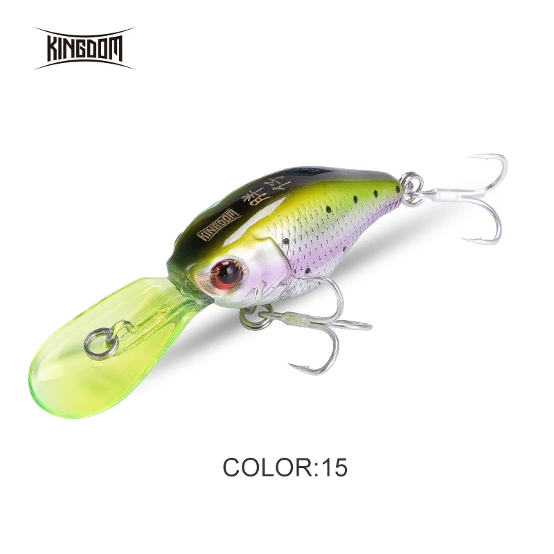 Kingdom Crazy Crankbaits Langsam sinkende Angelköder 5 g 50 mm Mini Minnow Swing Kleine Kurbeln Harte Köder Wobbler Angelgerät