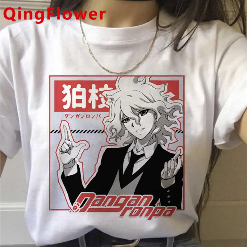 Ouma Kokichi Danganronpa V3 top tees men white t shirt aesthetic couple clothes kawaii summer top harajuku kawaii kawaii