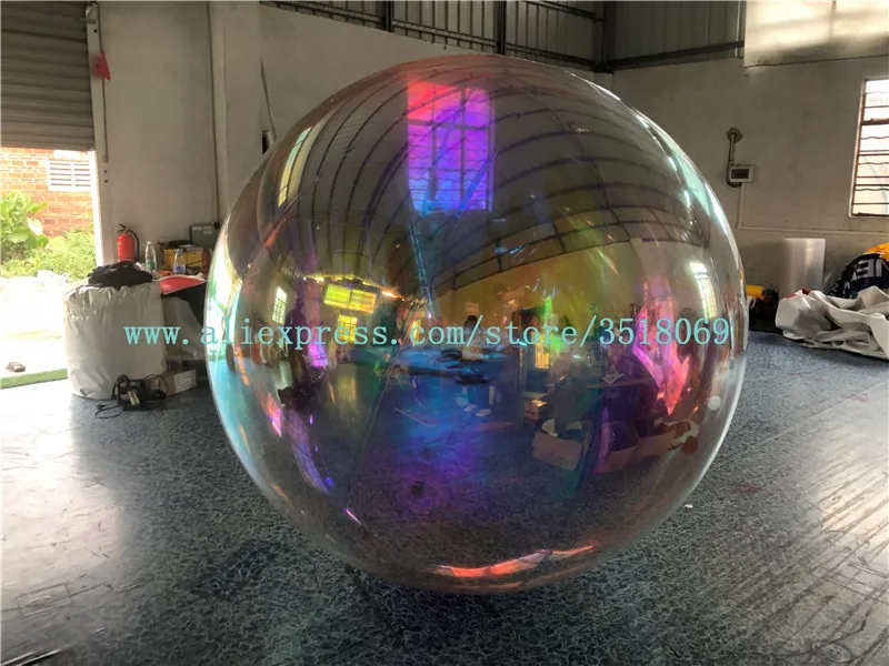 

New giant PVC magic mirror ball, disco inflatable gold and silver reflective ball suitable for event decoration