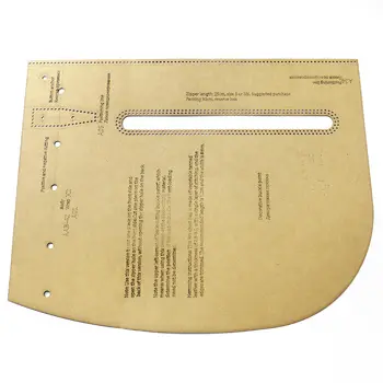 一套皮革工藝時尚胸包斜挎包縫紉圖案,硬質壓克力和牛皮紙模板,尺寸28厘米*36厘米 6 最佳銷售 皮革包模板 - №5