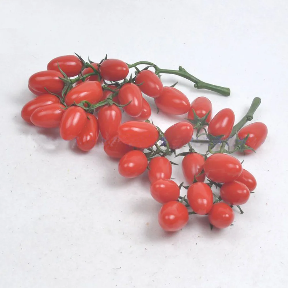 1 bunch 18cm long fake artificial cherry tomato&artificial cherry tomato bunch fake simulated cherry tomato fruit model