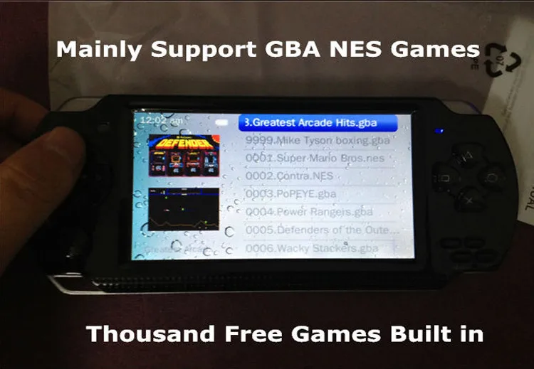 Free Shipping handheld game console real 8GB Memory portable video game built in thousand free games better than sega tetris nes