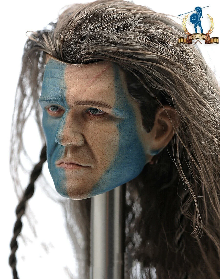 1/6 Szkocki William Wallace głowa gwiazdy, pasuje do 12-calowej figurki akcji, model ciała, żołnierz, przeszczep włosów, zabawka DIY