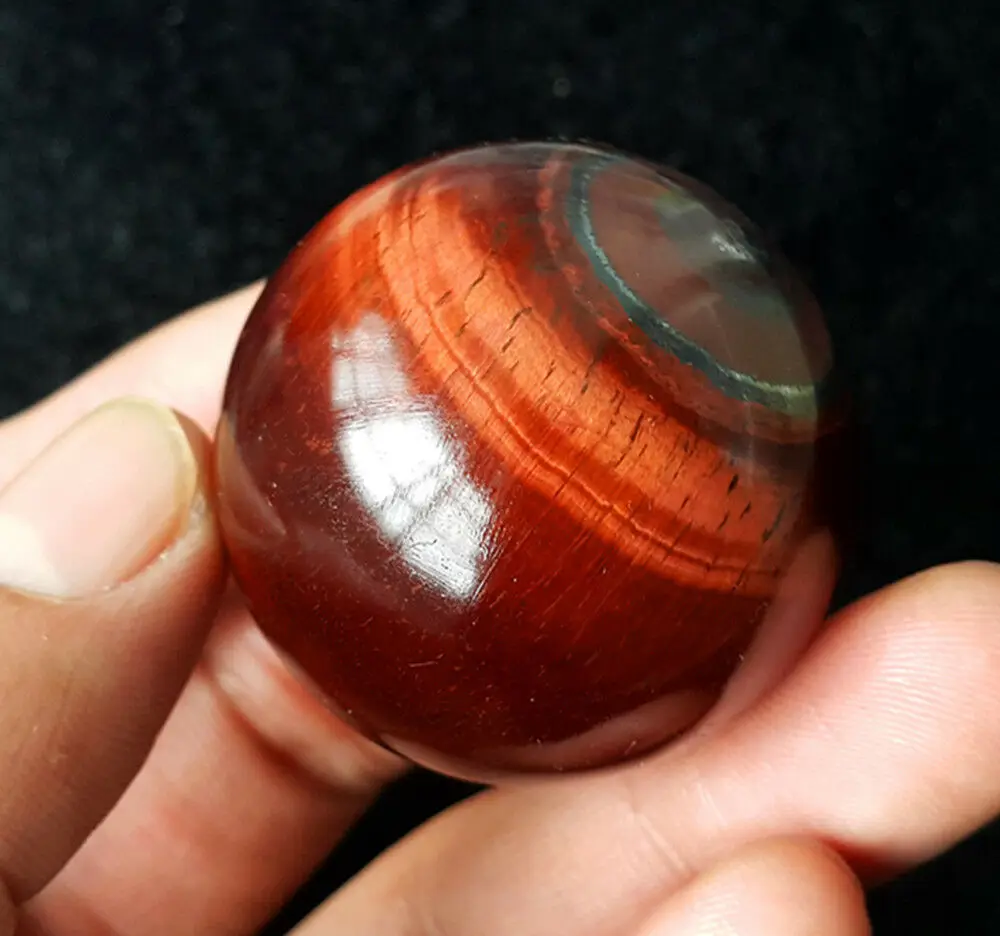 40-50g Polished Natural Red Tiger Eye Sphere Quartz Crystal Ball