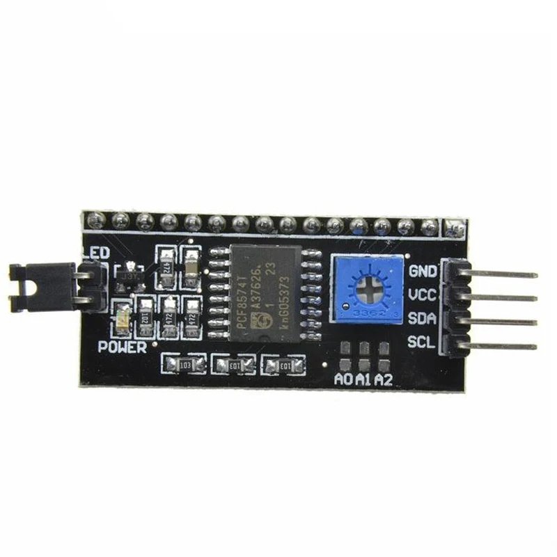 IIC I2C Port Papan Antarmuka Serial QGIS 1602 2004 LCD LCD1602 Modul Konverter Adaptor LCD Plat Adaptor PCF8574