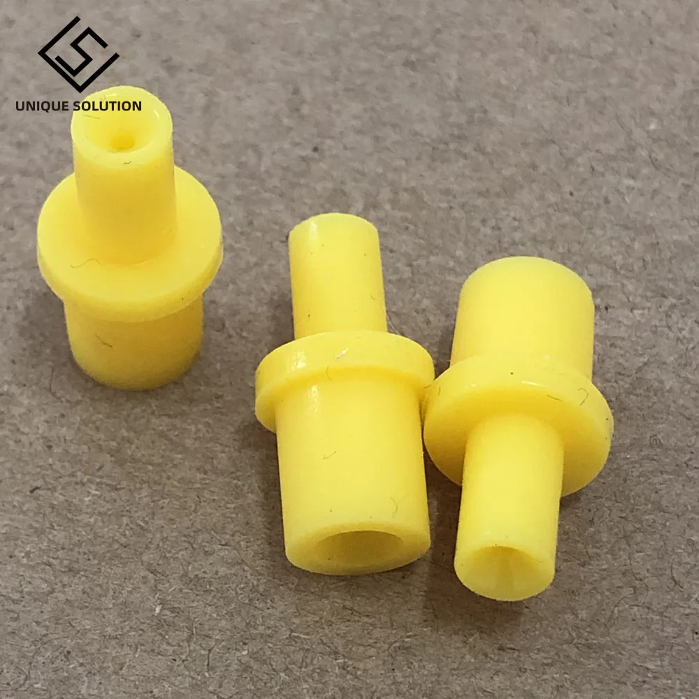 Syringe silicone soft yellow pumping air hollow joint part rubber connector 4 4.0 4mm ciss inkjet cartridge cleaning clean tool