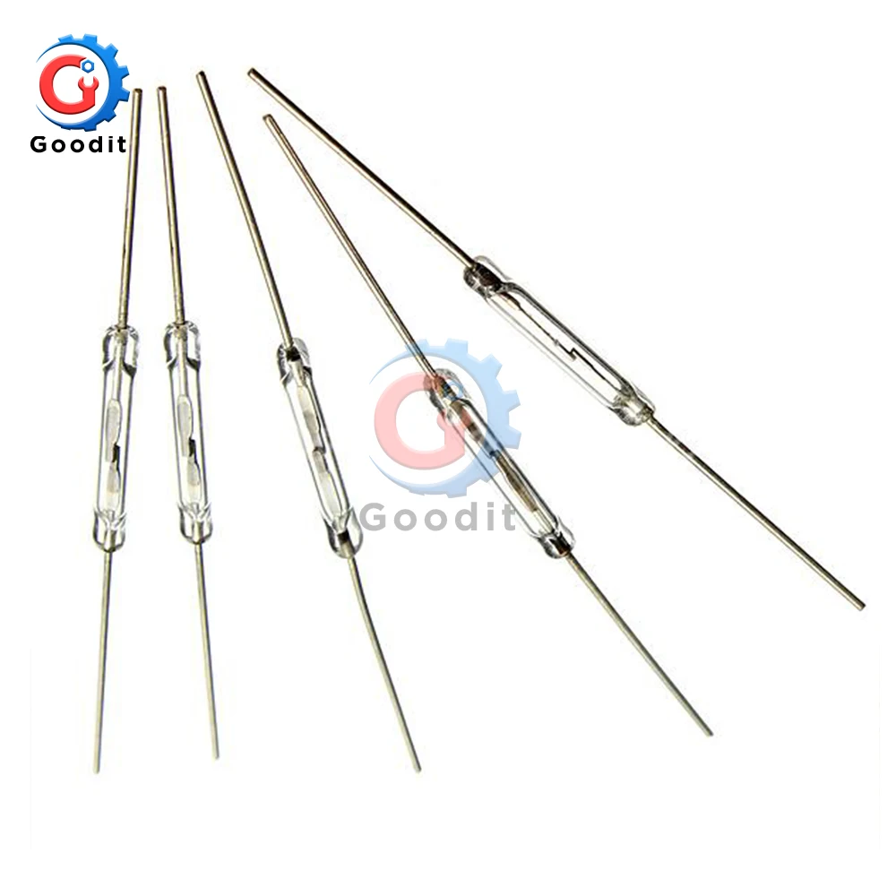10pcs N/O Reed switch Magnetic Switch 2 * 14mm Normally Open Magnetic Induction switch