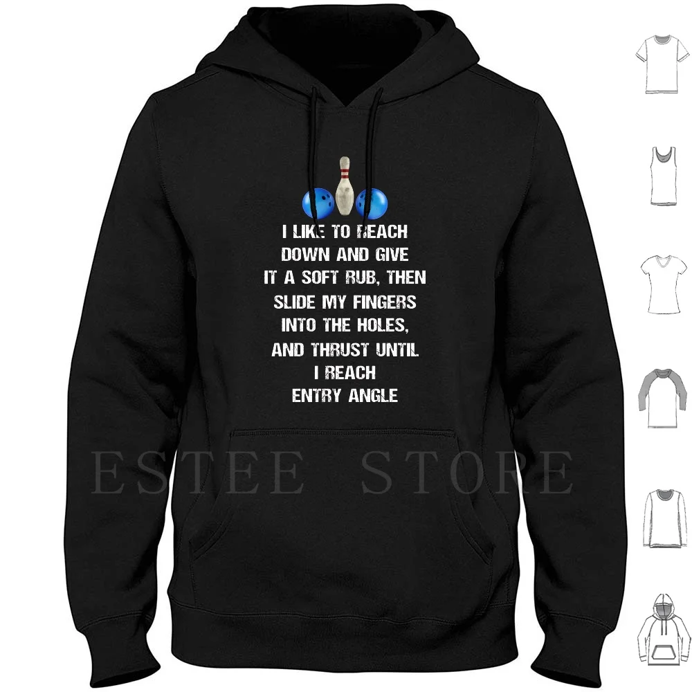 Slide My Fingers Funny Bowling Hoodie Long Sleeve Bowling Dad Grandpa Husband Uncle Brother Son Boyfriend Christmas Bowler