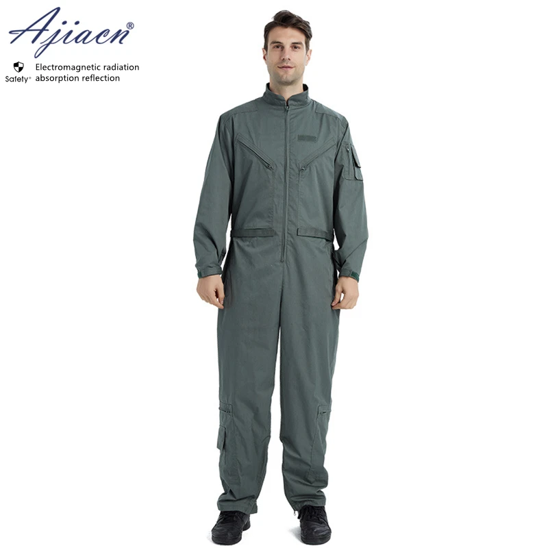 

Genuine Electromagnetic radiation protective overalls Electric arc furnace power plant EMF shielding work clothes