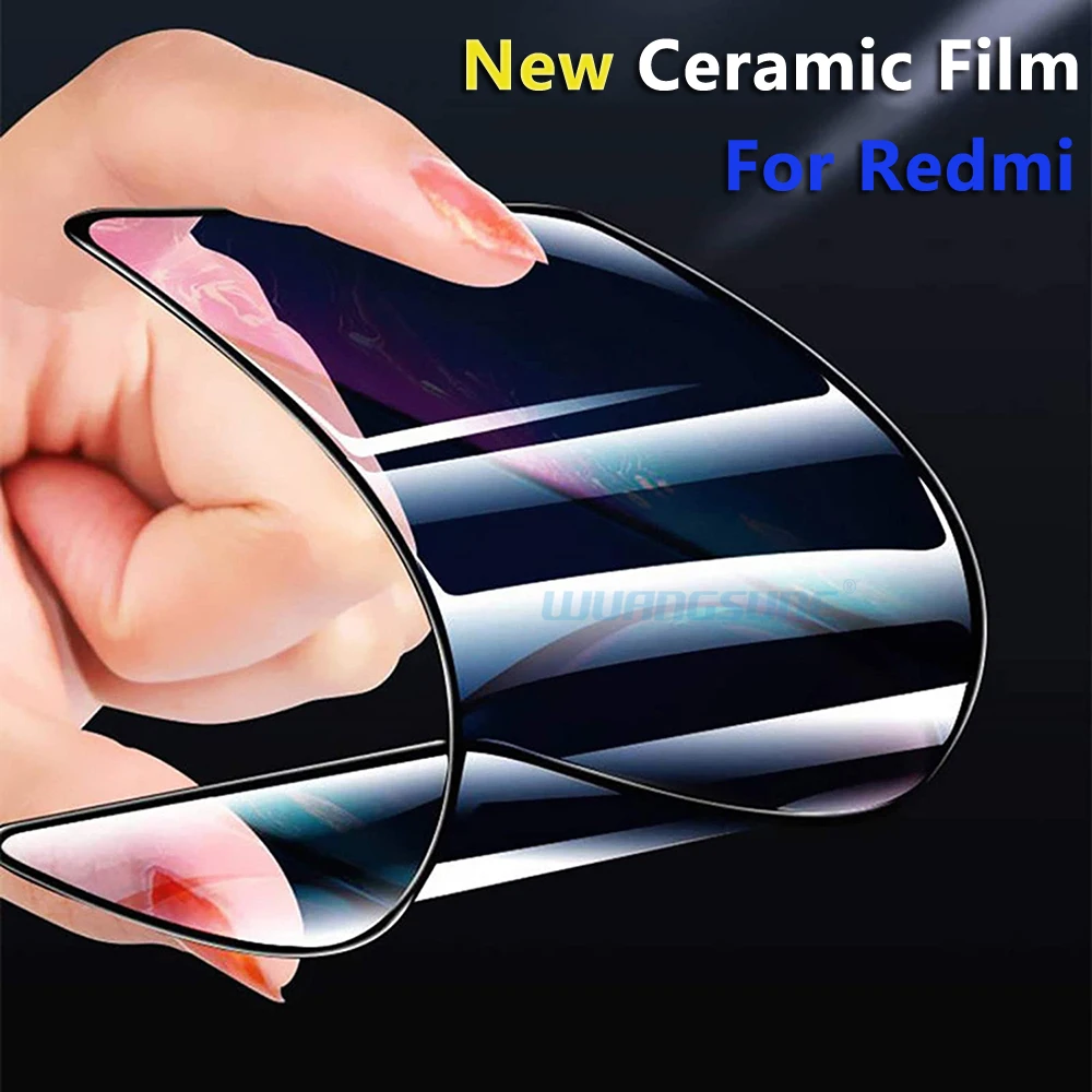 

New Ceramic Film for Redmi Note 10 Pro 4G/5G 9 8 7 9T 7A 8A 9C 9A Screen Protector full coverage Super Toughness Anti-broken