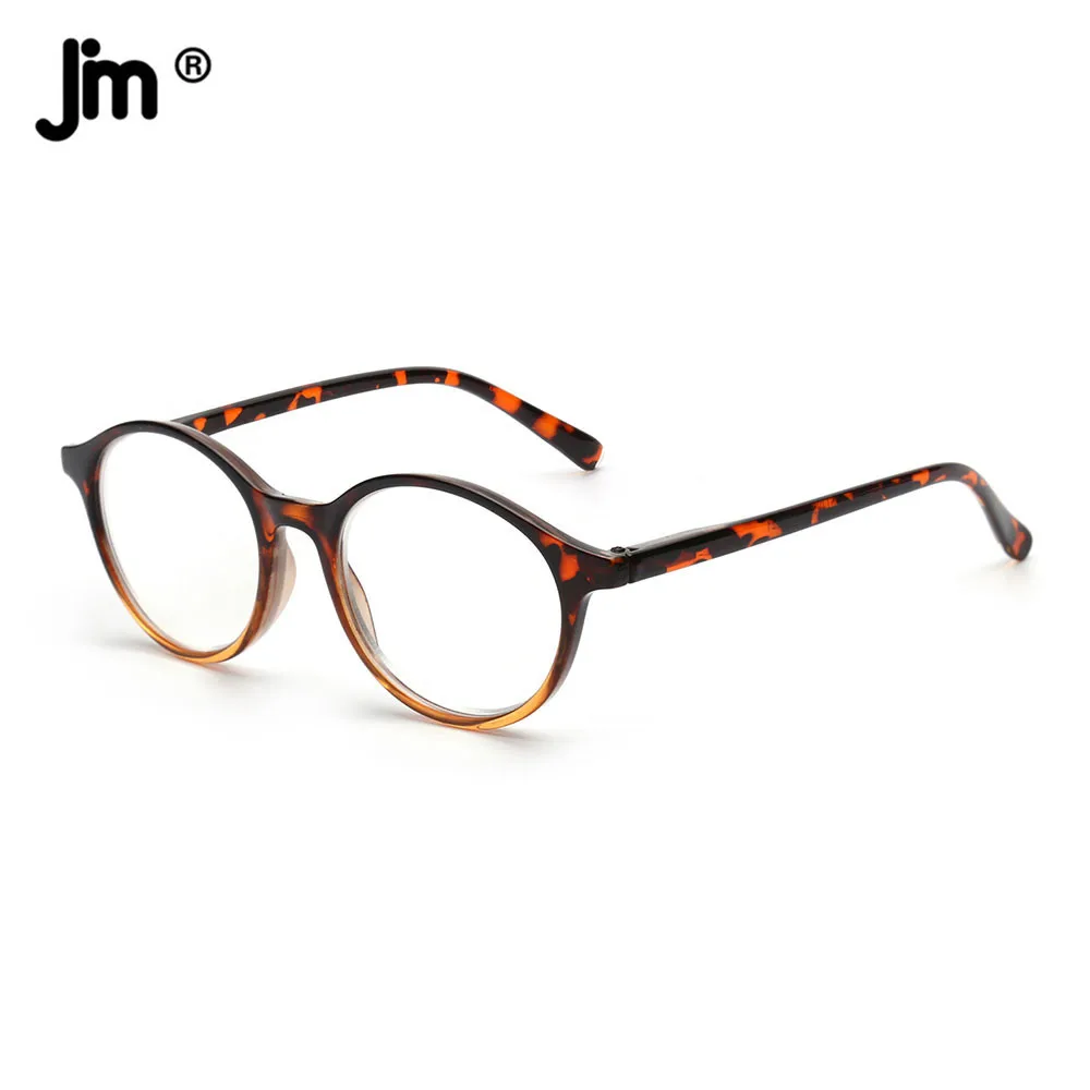 JM Demi Vintage Round Spring Hinge Reading Glasses, Fashion Pattern Print Eyeglasses for Women