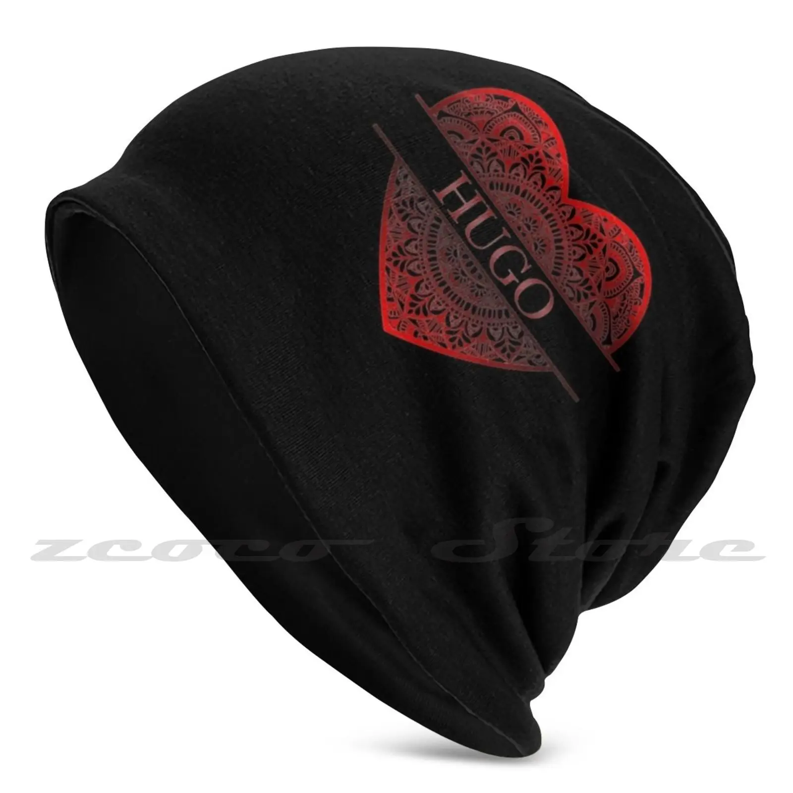 Heart Mandela Hugo Name-Gift For Hugo Diy Pullover Cap Knit Hat Plus Size Keep Warm Elastic Soft Heart Mandela Named Called