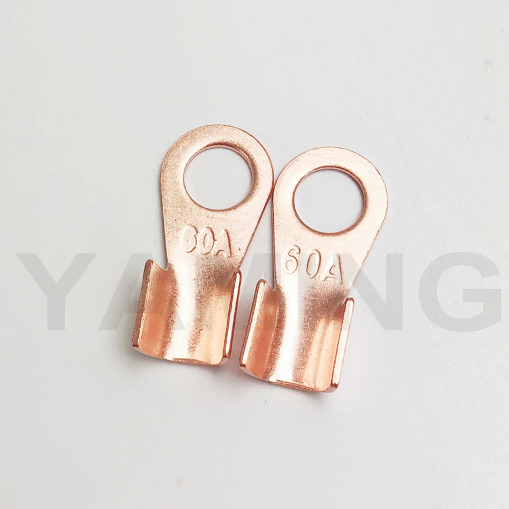 Terminal OT Series 10/20/30/40/50/60/100/150/200A Splice Wire Dia Copper O shape Circular Naked Battery Cable Connector Open Lug