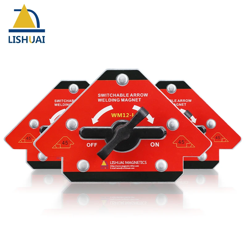 LISHUAI New On/Off Arrow Welding Magnet Holder/45/90/135 Strong Magnetic Clamp WM12