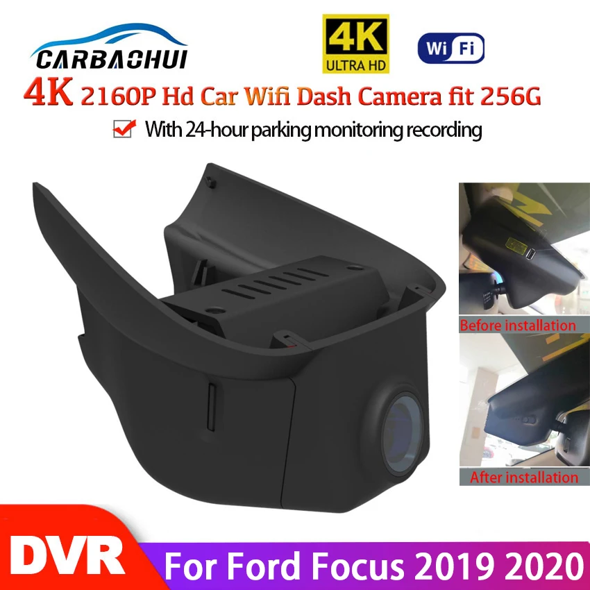 

4K Car DVR WiFi Registrator Dash Cam Camera Digital Video Recorder Camcorder Full HD 2160P Night Vision For Ford Focus 2019 2020