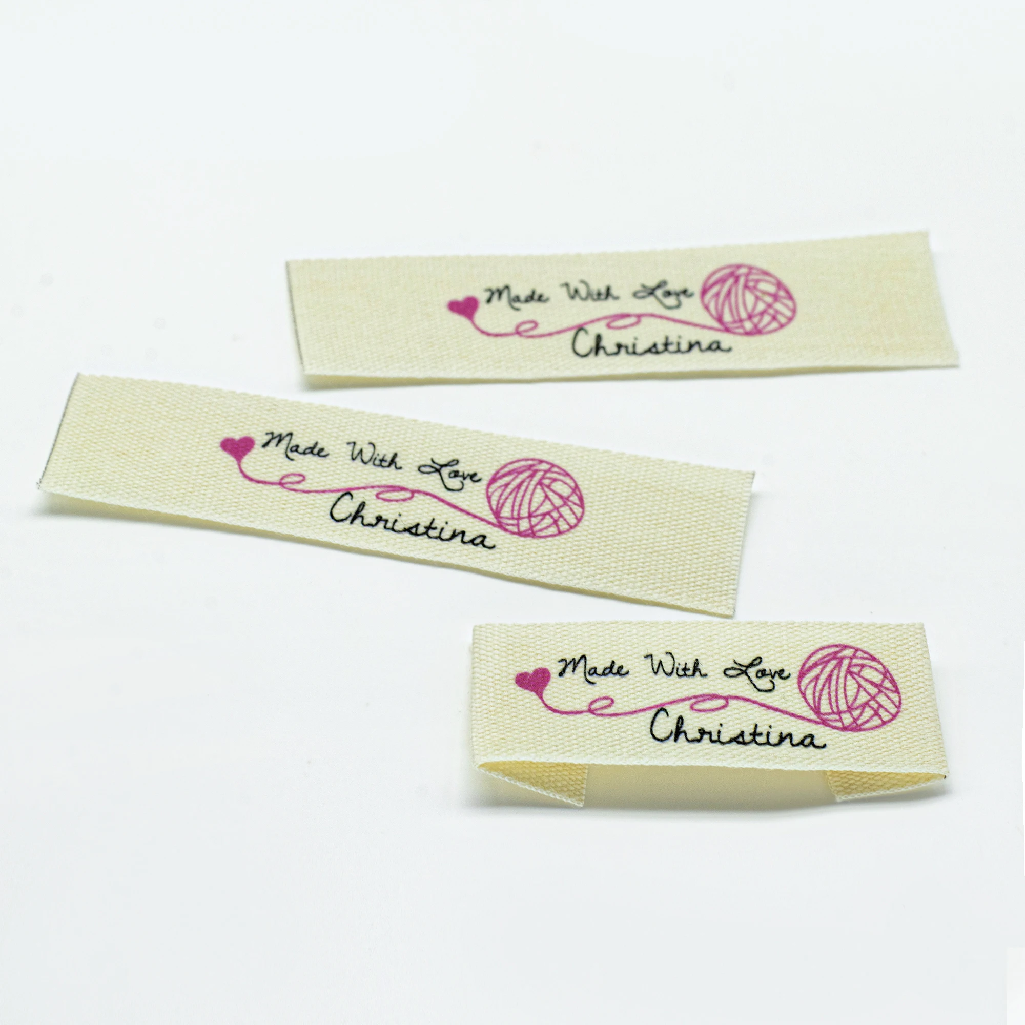 

Custom Clothing Labels - Personalized Brand , Organic Cotton Ribbon Labels , Logo or Text, Beige Sewing Labels (FR145)