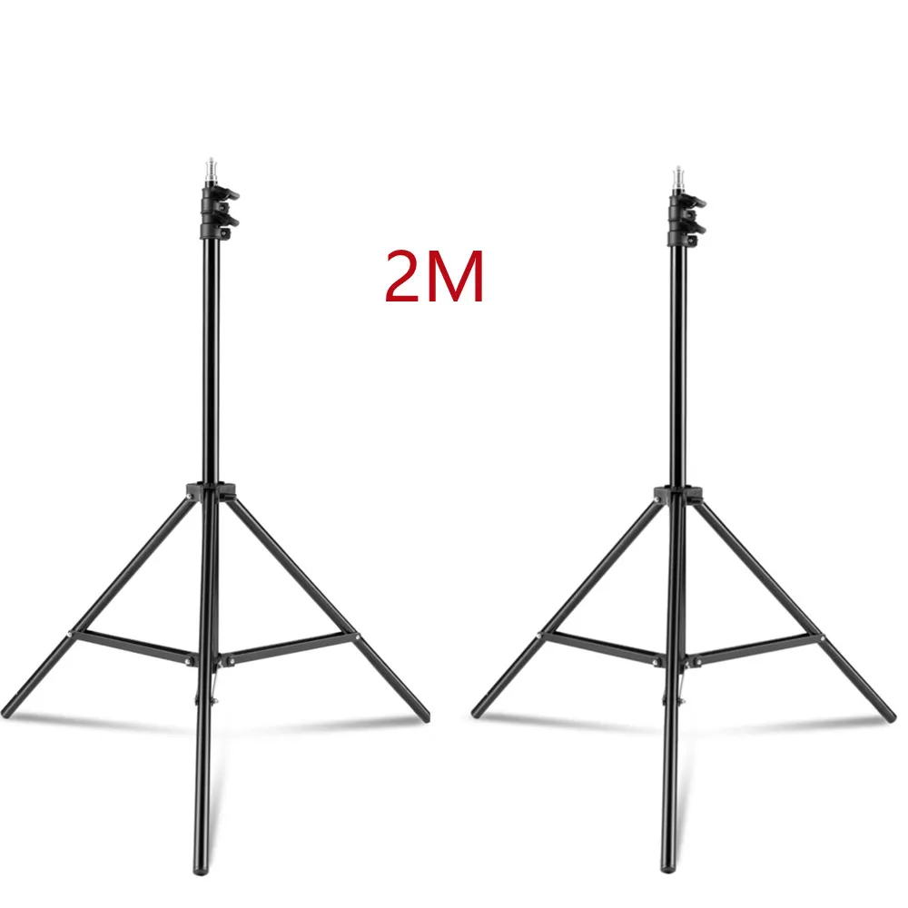 2pcs 200CM Light Stand 1/4 Screw Head Studio Lighting Lamp Tripod for E27 Photo Studio Video Lamp Bracket Holder