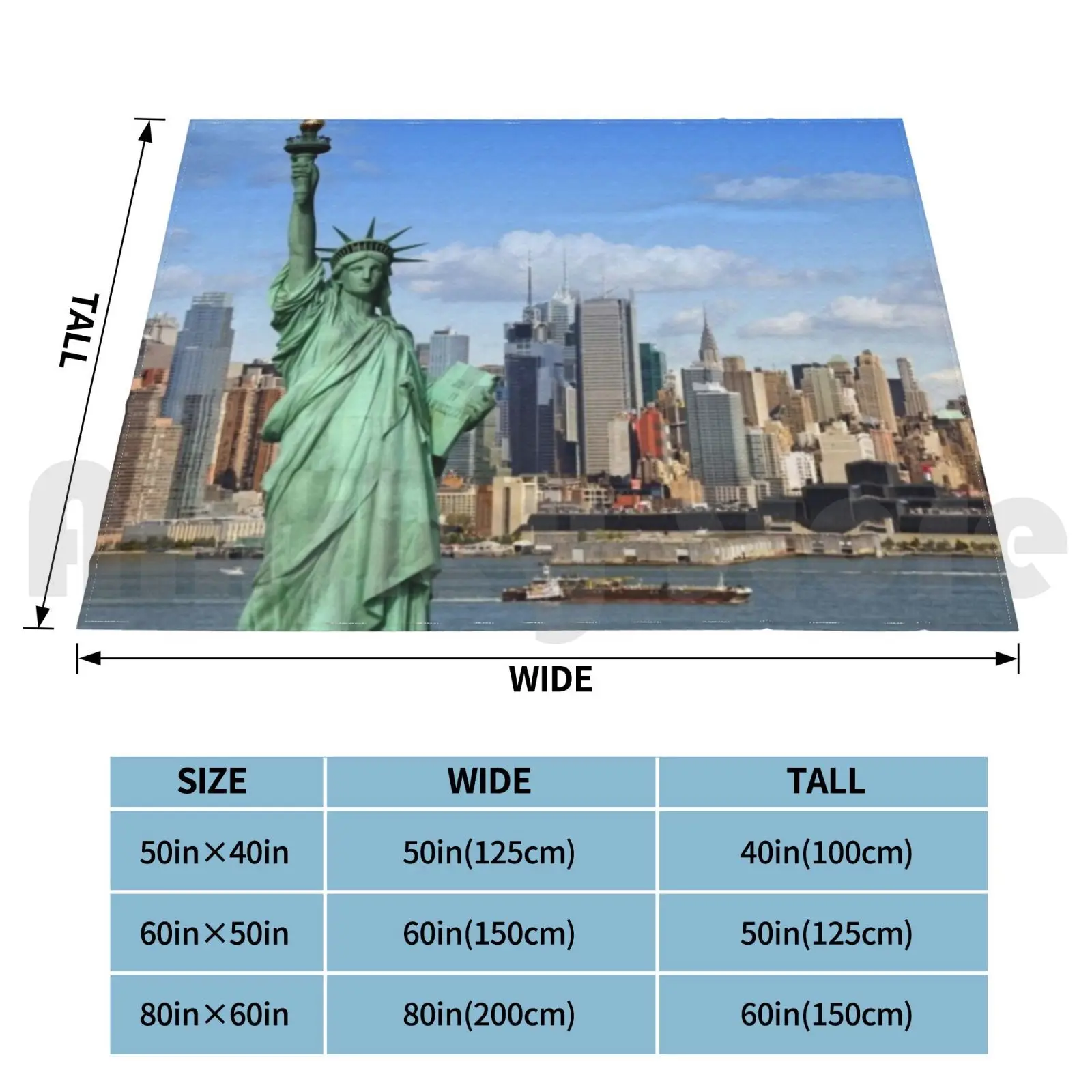 Statue Of Liberty , New York , United States Of America. Blanket Fashion Custom Sees It Fitness Happy Life
