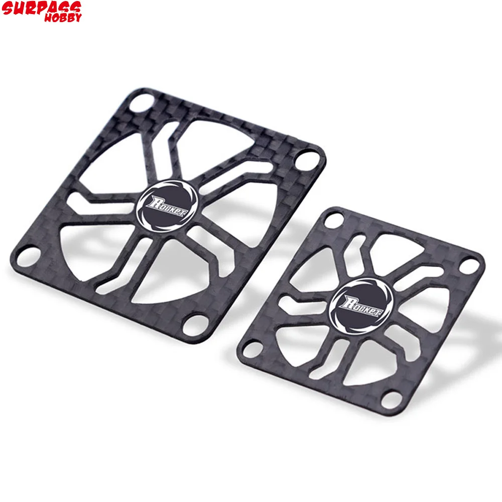 Rocket 40x40MM 30x30MM carbon cooling fan cover & M3 * 14mm 4pcs screws RC motor / electric regulating fan protection cover