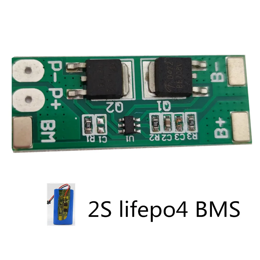 BMS 2s 8a 18650 26650 32650 6.4V PCBA Pcm for lifepo4 Battery Accessories