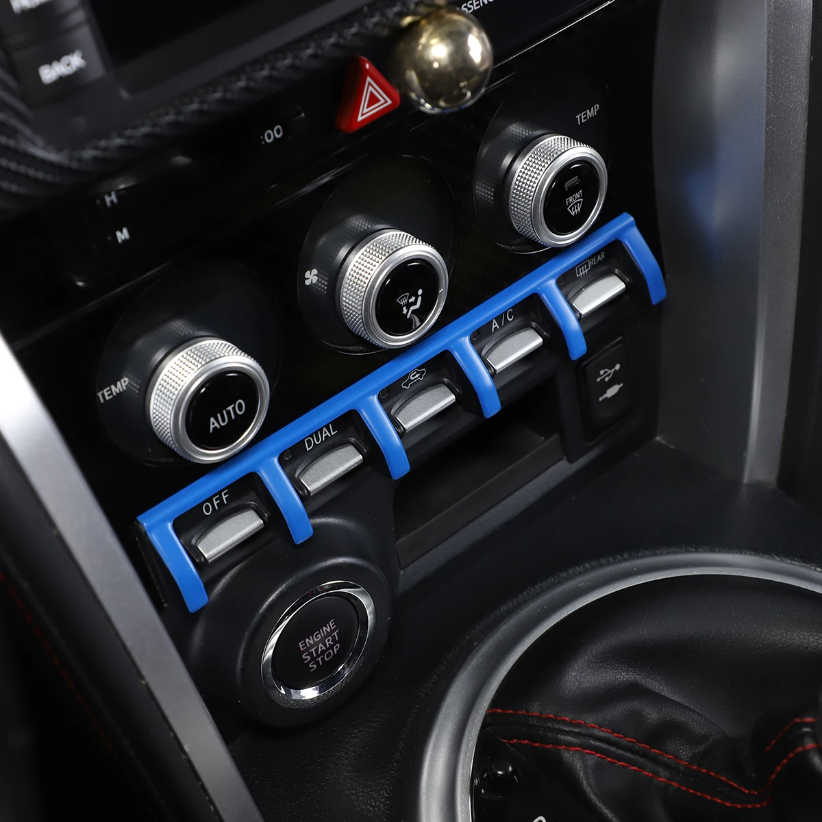 For Toyota 86 GT 12-20 Stainless stee Car Air conditioner button divider frame Stickers For Subaru BRZ ZC6 12-20 car accessories