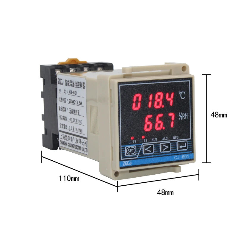 RS485 communication -40~120℃ Digital Temperature Humidity Meter Thermostat Dual Display Thermometer Hygrometer Controller