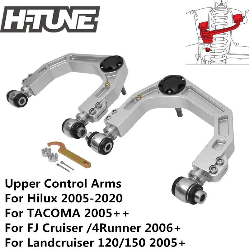 4x4 Pickup Adjustable Front Upper Billet Alloy Control Arms For Hilux/ Tacoma/ FJ Cruiser/ 4 Runner/ LC120 LC150 2005+