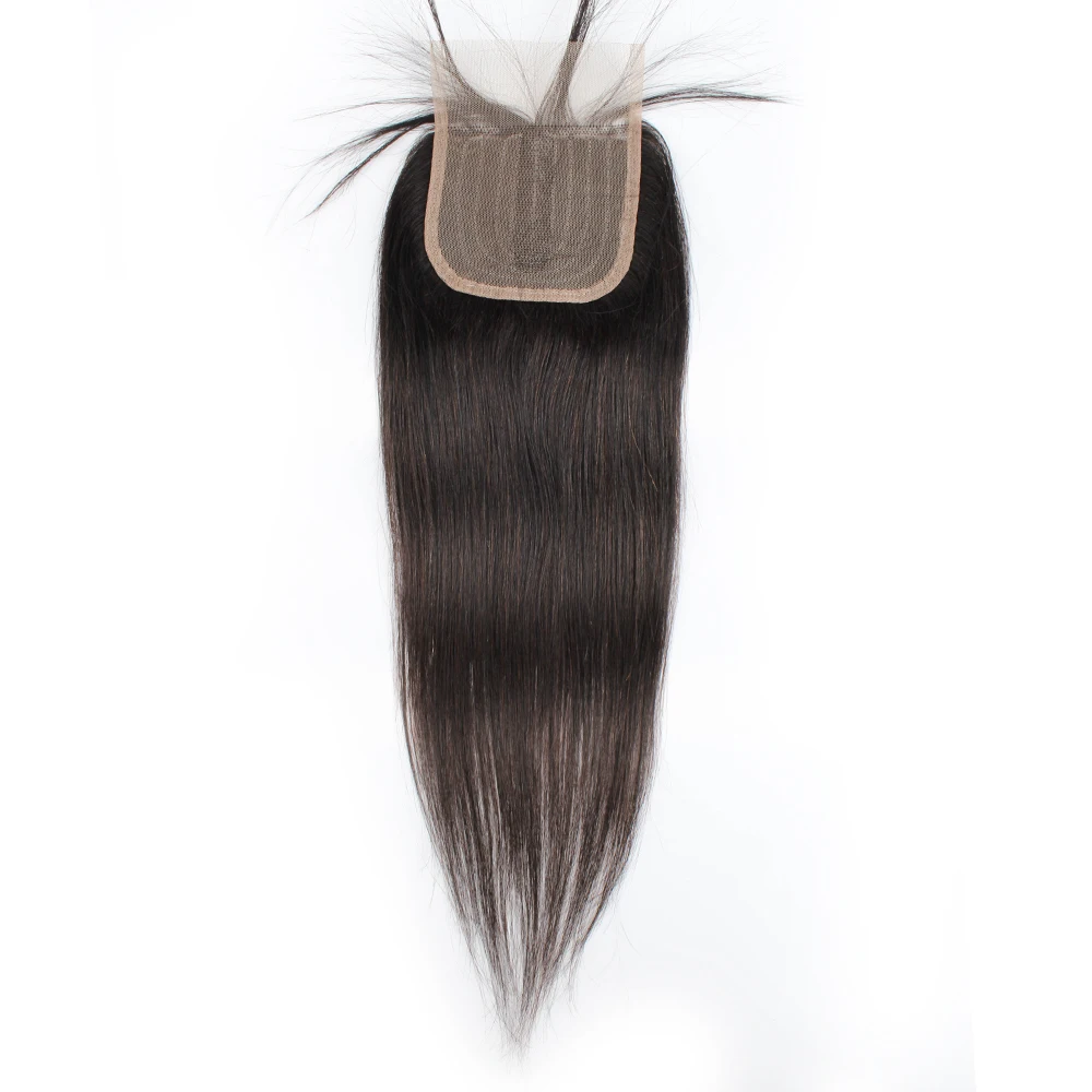 Indian 4x1 T Part Lace Closure Machine Made Middle Part Straight Hair Closure 100% Human Hair Natural Color Remy Hair Almac