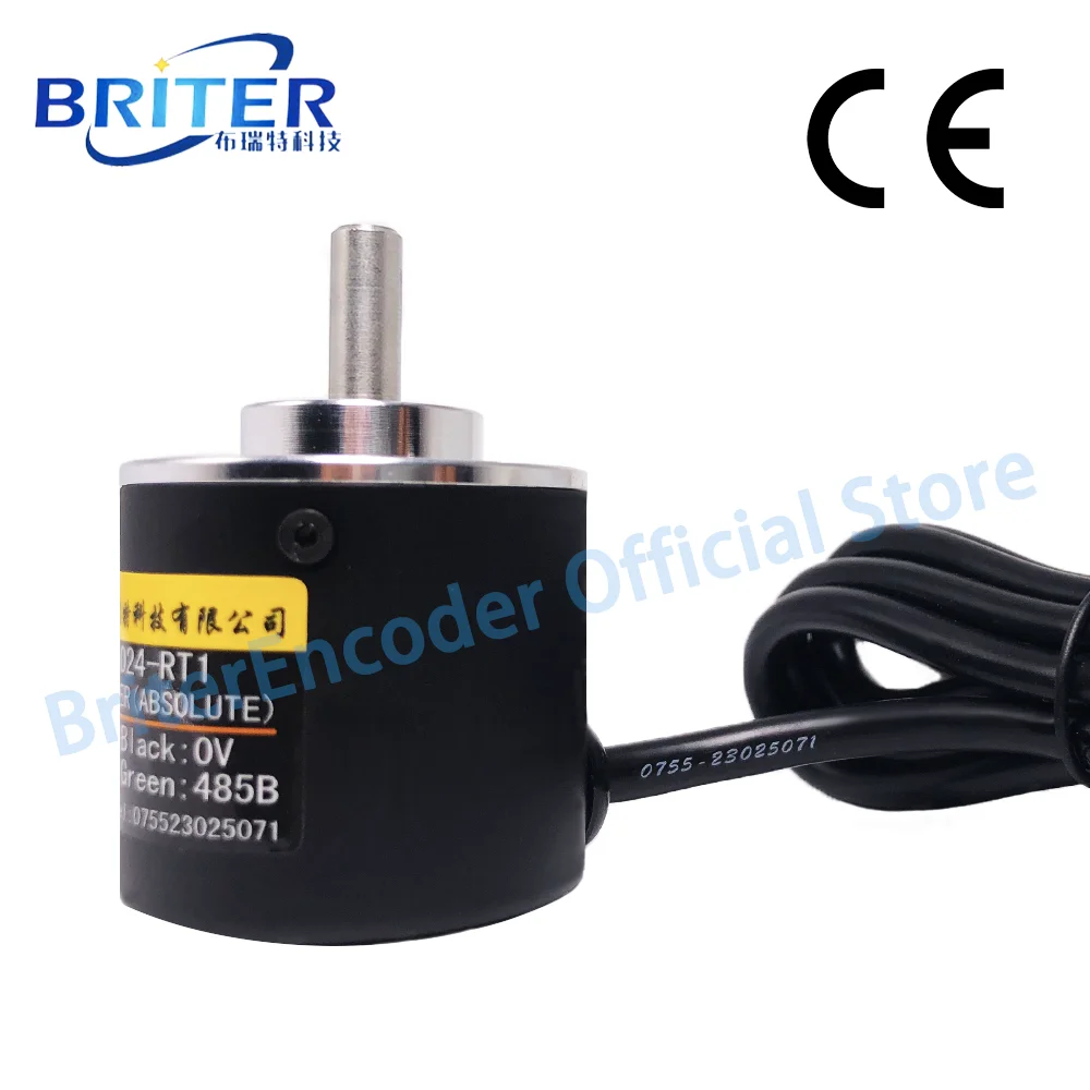 CAN 24turns Absolute Rotary Encoder 6mm Solid Shaft Power Off Memory BriterEncoder Multi-turn High Precision Megnetic Encoder