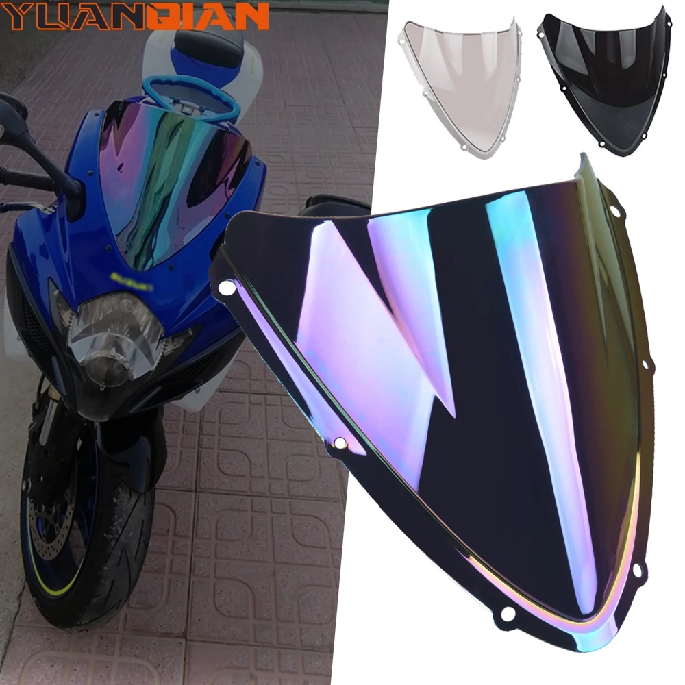 GSXR600 GSXR750 K8 Motorcycle Racing Windshield Windscreen For Suzuki GSX-R GSXR 600 750 2008 2009 2010 / 08 09 10 Double Bubble