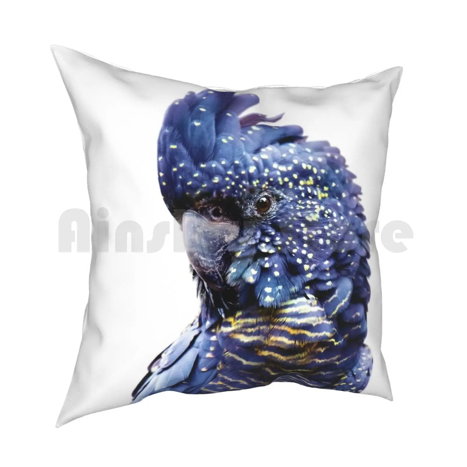 Black Cockatoo Pillow Case Printed Home Soft DIY Pillow cover Bird Australia Australian Black Cockatoo Parrot Black