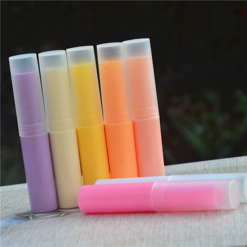 3-4g  Lipstick Tube With Fog Cap Colors DIY Lip Balm Container Tubes Korean Slender lipstick tube Cosmetic Packaging