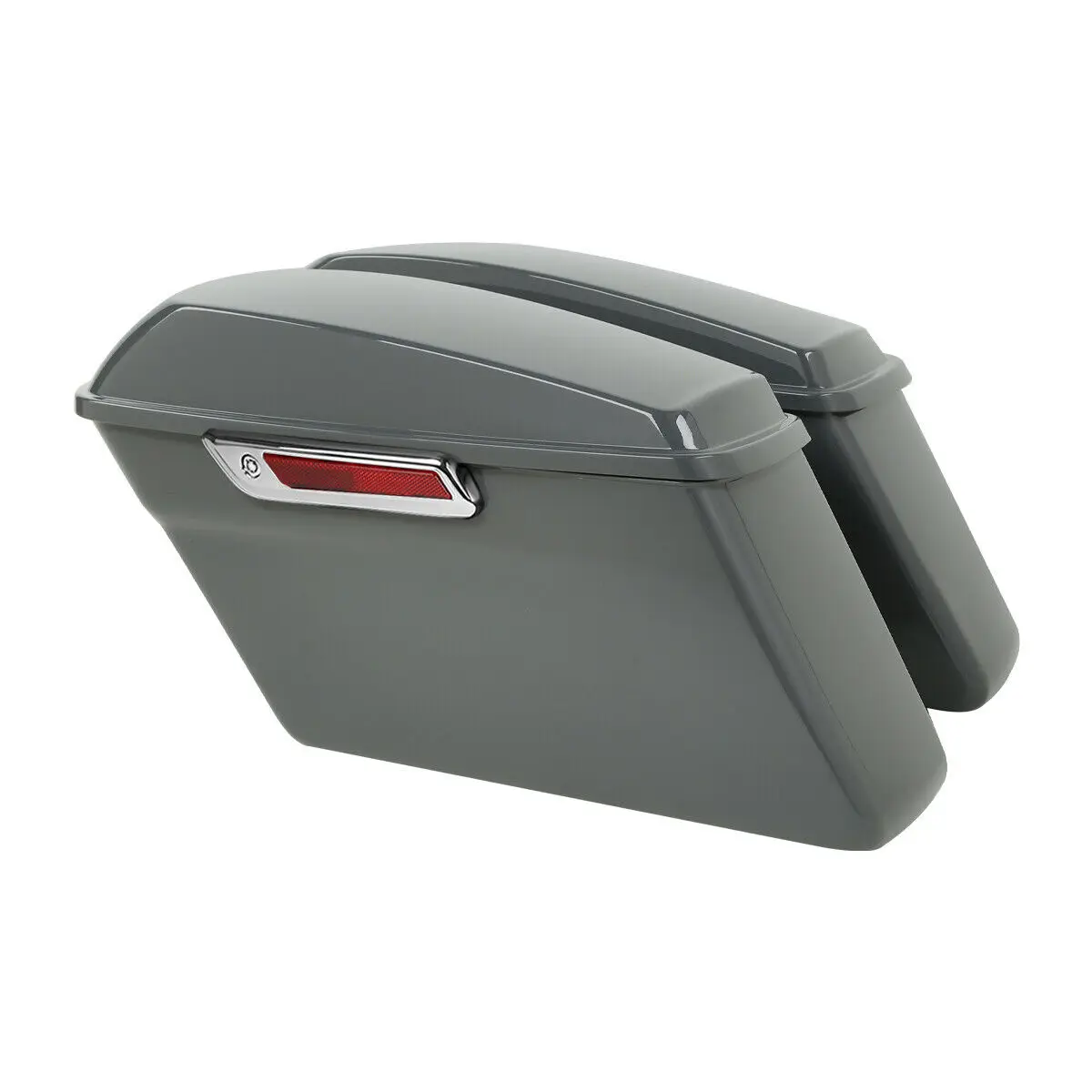 Motorcycle Hard Saddlebags For Harley Touring Road King Electra Glide Street Glide 2014-2024 Gunship Gray