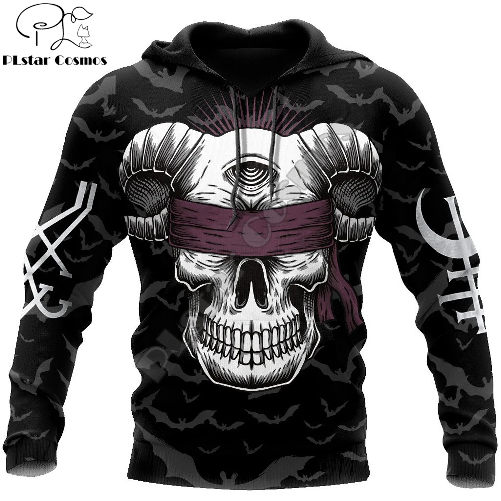 

Skull Satanic Pattern 3D All Over Printed Mens autumn Hoodie Harajuku Unisex Casual Pullover Streetwear Jacket Tracksuits DK215