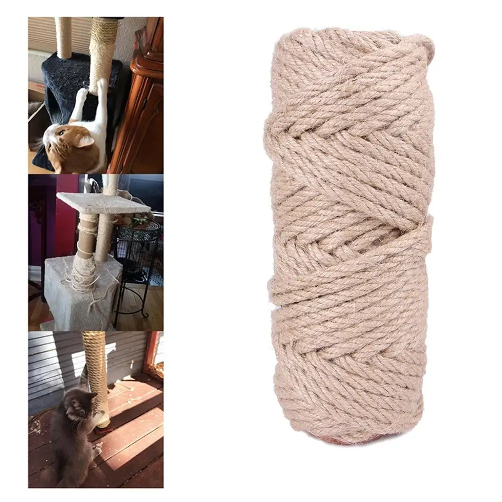 Sisal Rope Cat Tree DIY Scratching Post Toy Cat Climbing Frame Replacement Rope Desk Legs Binding Rope for Cat Sharpen Claw