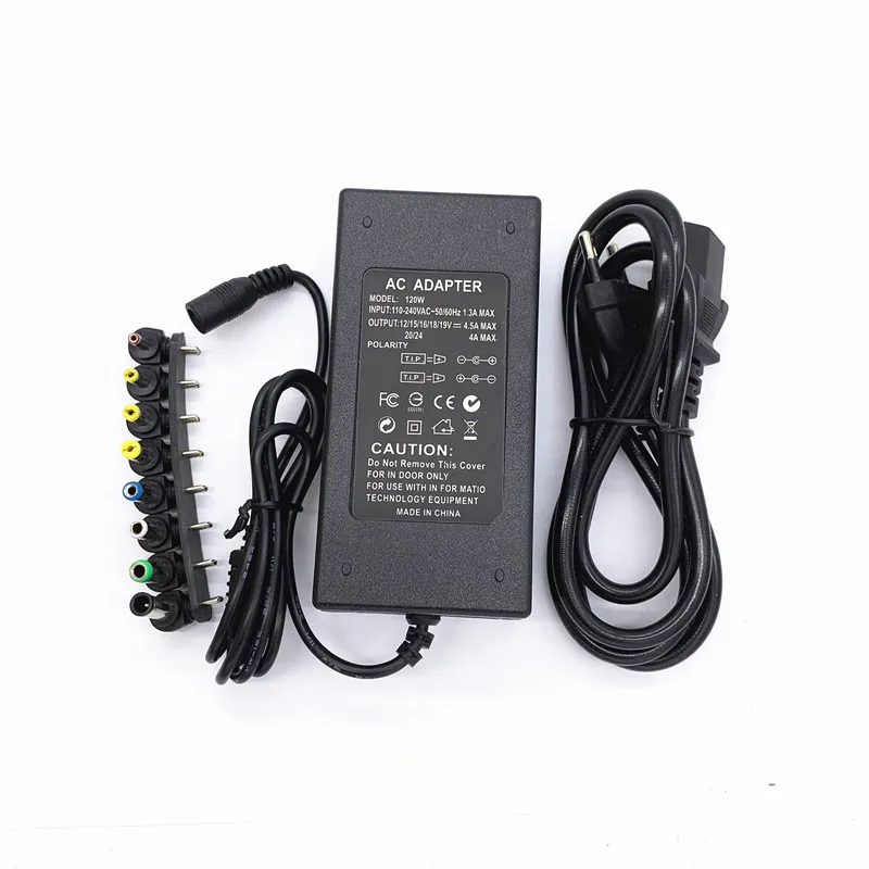 DC 12V/15V/16V/18V/19V/20V/24V 4A 5A 96W 100W AC Universal Power Adapter Charger