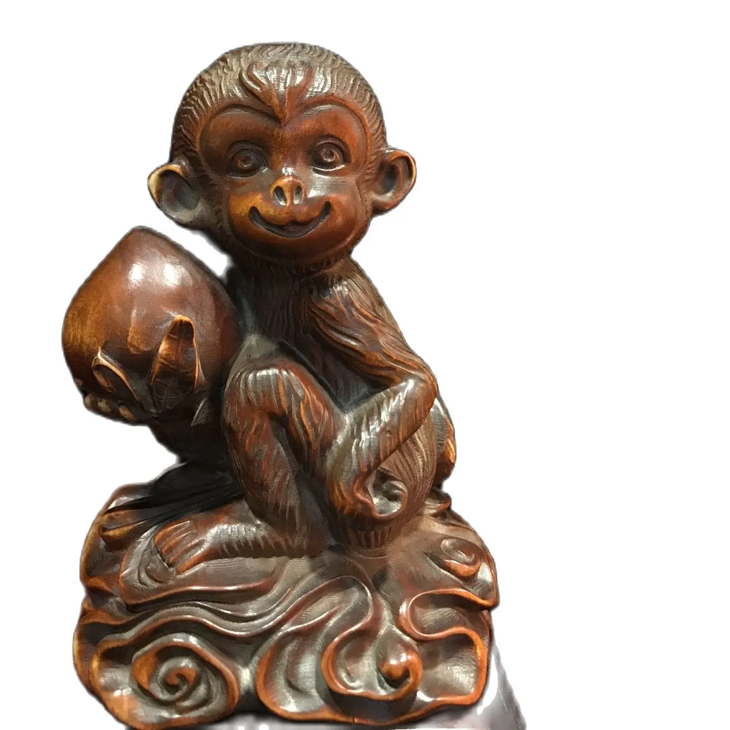 

chinese wooden statue carvings decor sculpture Boxwood Lovely monkey gifts art figurines for interior Decoration home