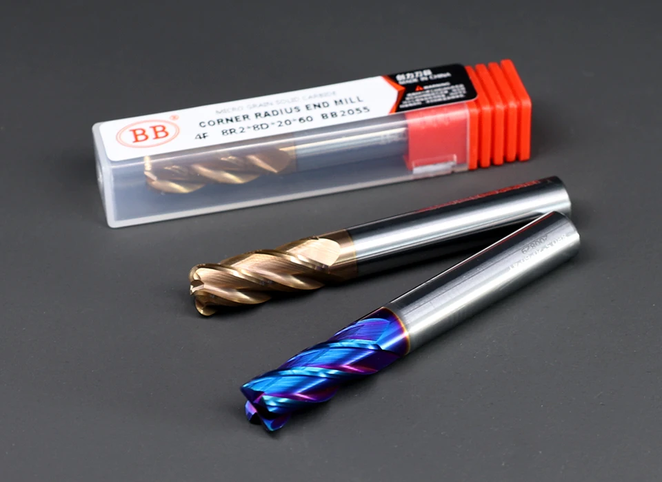 BB Eckradius Schaftfräser R Bullnose CNC Wolframkarbid Stahlschneider Oberflächenbearbeitung Metallfräser Werkzeug 3 4 Nuten R0,5 R1 – Detail 3
