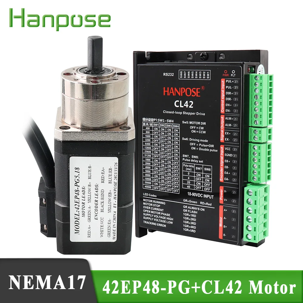 

nema17 gear stepper motor 42EP48-PG 2.0A 0.6N.m deceleration + CL42 drive closed-loop motor body length 42x48mm for 3D printer