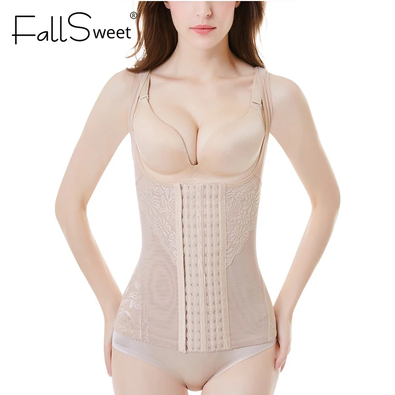 

FallSweet Plus Size Corset Women Shapers Sexy Slimming Tummy Shapewear Waist Trainer Lingerie