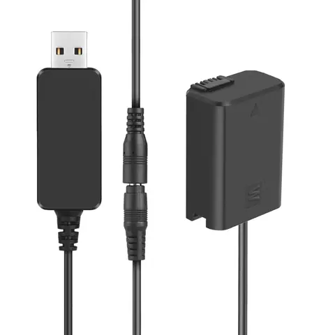 Adattatore di alimentazione accoppiatore CC AC-PW20 batteria fittizia USB NP-FW50 da 5 V per Sony a7S a7k a7II a7R a7RII a6300 a3000 a5000 a5100 a6000