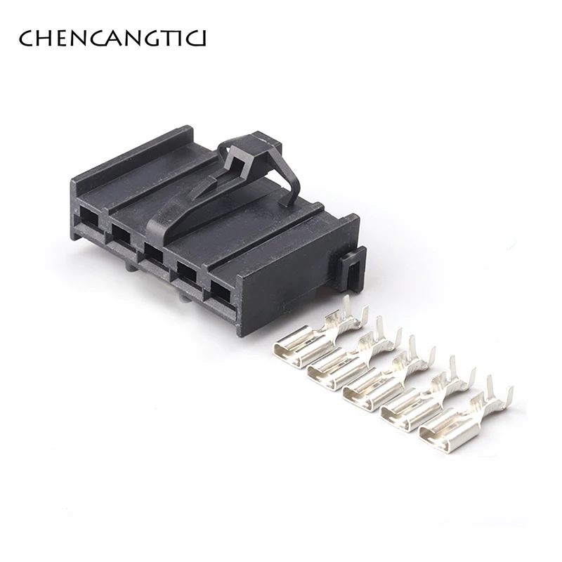 1 Set 5 Pin Auto Wire Harness Connector 4.8 MM Female Plug Fiat Palio Air Conditioning Control Panel Socket