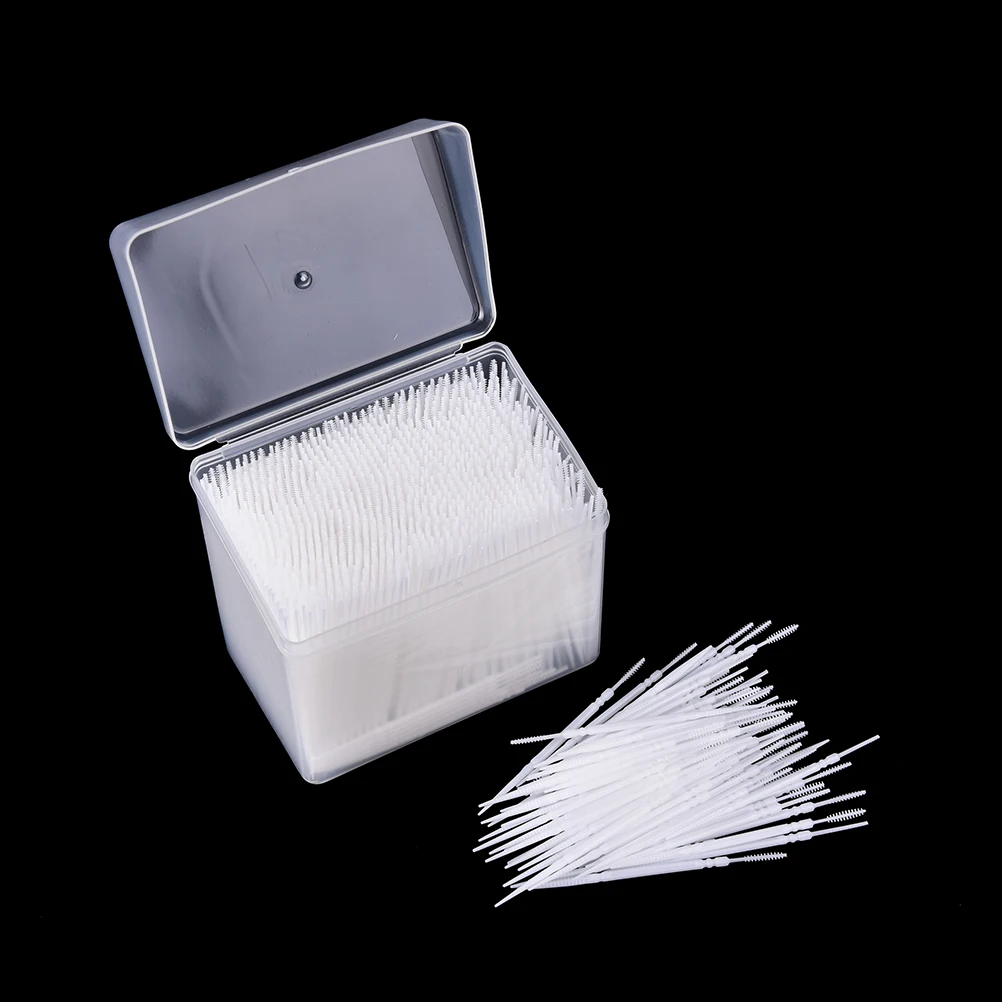 1100 pz/scatola 6.5cm spazzolino interdentale Flosser dente Pick Flosser dentale spazzolino da denti stuzzicadenti denti igiene orale detergente Stick