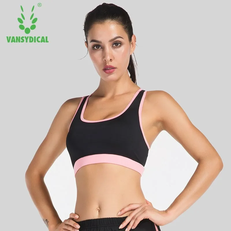 

Women Push Up Yoga Bras Breathable Running Jogging Racerback Fitness Crop Tops Breathable Workout XXXL Sports Bras