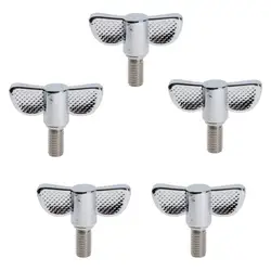 5Pieces Wing Nut Screw Practice Stage Performance Drum Cymbal Stand Wing Nut Percussion Musical Instrument Part