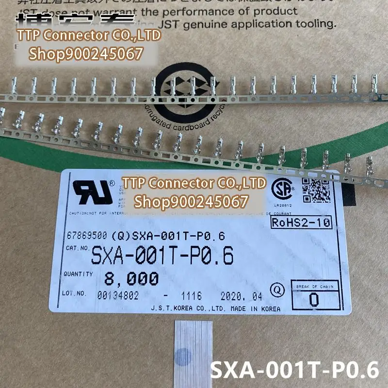 100 pçs/pçs/lote conector SXA-001T-P0.6 fio calibre 22-28awg 100% novo e origianl