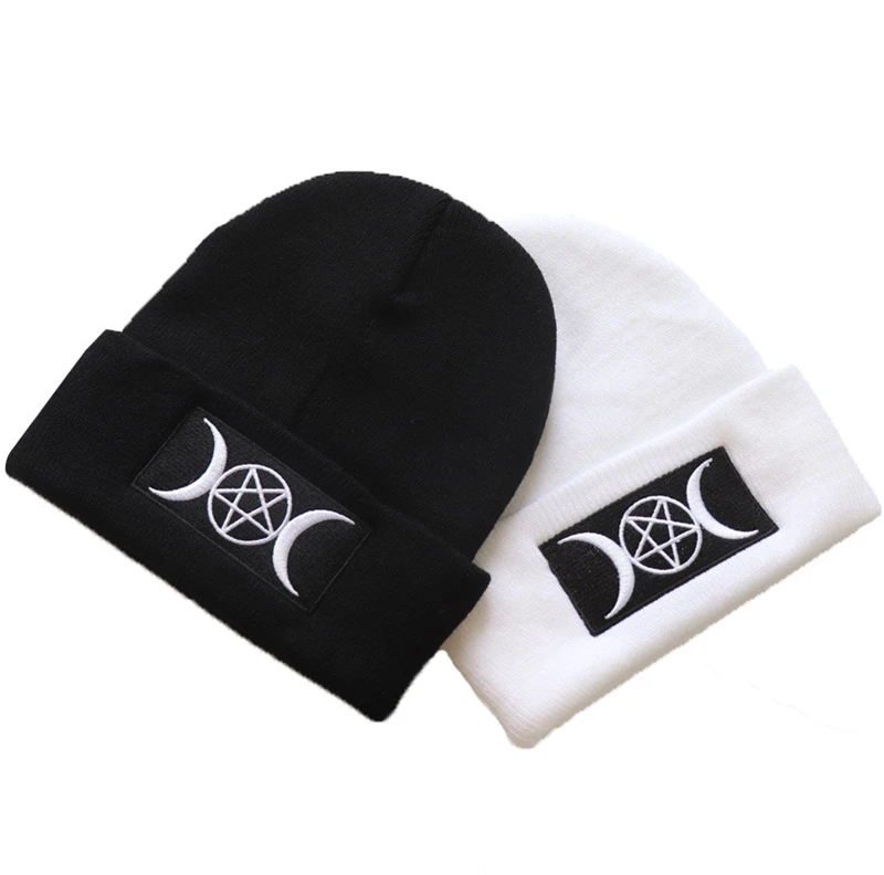 Newest Gothic Beanies 100% Cotton Cartoons Warm Winter ski Warm Knitted Hat Skullies Beanie Unisex fashion outdoor Casual hats