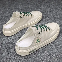 Men's Slip-ons Canvas Shoes Non-heel Casual Shoes Autumn Summer Slippers 2021 Original Fashion Male Sneakers Zapatos De Hombre